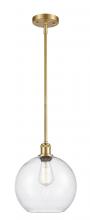  516-1S-SG-G124-10-LED - Athens - 1 Light - 10 inch - Satin Gold - Mini Pendant