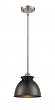  516-1S-SN-M14-BK - Adirondack - 1 Light - 8 inch - Brushed Satin Nickel - Mini Pendant