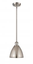 Innovations Lighting 516-1S-SN-MBD-75-SN-LED - Bristol - 1 Light - 8 inch - Brushed Satin Nickel - Pendant