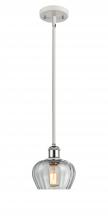  516-1S-WPC-G92 - Fenton - 1 Light - 7 inch - White Polished Chrome - Mini Pendant