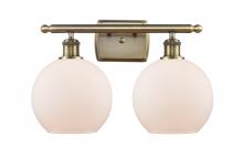 Innovations Lighting 516-2W-AB-G121-8 - Athens - 2 Light - 18 inch - Antique Brass - Bath Vanity Light