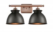  516-2W-AC-M14-BK - Adirondack - 2 Light - 18 inch - Antique Copper - Bath Vanity Light