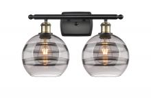 Innovations Lighting 516-2W-BAB-G556-8SM - Rochester - 2 Light - 18 inch - Black Antique Brass - Bath Vanity Light