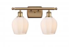  516-2W-BB-G461-6 - Norfolk - 2 Light - 16 inch - Brushed Brass - Bath Vanity Light