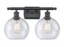 Innovations Lighting 516-2W-BK-G124 - Athens - 2 Light - 18 inch - Matte Black - Bath Vanity Light