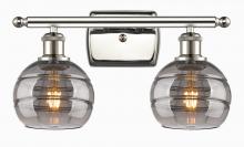  516-2W-PN-G556-6SM - Rochester - 2 Light - 16 inch - Polished Nickel - Bath Vanity Light