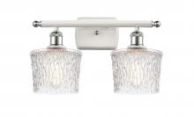  516-2W-WPC-G402 - Niagara - 2 Light - 17 inch - White Polished Chrome - Bath Vanity Light