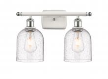  516-2W-WPC-G558-6SDY - Bella - 2 Light - 16 inch - White Polished Chrome - Bath Vanity Light