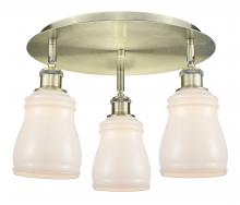 Innovations Lighting 516-3C-AB-G391 - Ellery - 3 Light - 17 inch - Antique Brass - Flush Mount