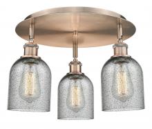 Innovations Lighting 516-3C-AC-G257 - Caledonia - 3 Light - 17 inch - Antique Copper - Flush Mount