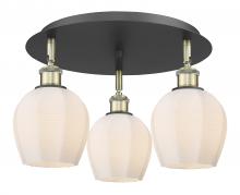  516-3C-BAB-G461-6 - Norfolk - 3 Light - 18 inch - Black Antique Brass - Flush Mount