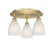  516-3C-BB-G441 - Brookfield - 3 Light - 18 inch - Brushed Brass - Flush Mount