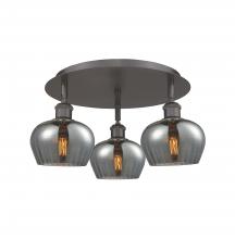  516-3C-OB-G93 - Fenton - 3 Light - 18 inch - Oil Rubbed Bronze - Flush Mount