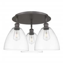  516-3C-OB-GBD-92 - Bristol - 3 Light - 21 inch - Oil Rubbed Bronze - Flush Mount