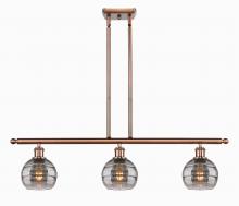 Innovations Lighting 516-3I-AC-G556-6SM - Rochester - 3 Light - 36 inch - Antique Copper - Cord hung - Island Light