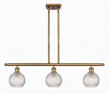  516-3I-BB-G122C-6CL - Athens - 3 Light - 36 inch - Brushed Brass - Cord hung - Island Light