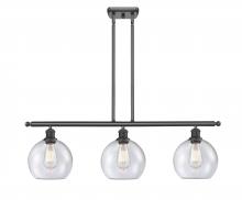 Innovations Lighting 516-3I-BK-G124 - Athens - 3 Light - 36 inch - Matte Black - Cord hung - Island Light