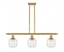 Innovations Lighting 516-3I-SG-G1013 - Belfast - 3 Light - 36 inch - Satin Gold - Cord hung - Island Light