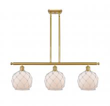  516-3I-SG-G121-8RW - Farmhouse Rope - 3 Light - 36 inch - Satin Gold - Cord hung - Island Light