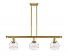  516-3I-SG-G556-6CL - Rochester - 3 Light - 36 inch - Satin Gold - Cord hung - Island Light