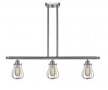  516-3I-SN-CE513 - Muselet - 3 Light - 36 inch - Brushed Satin Nickel - Cord hung - Island Light