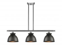 Innovations Lighting 516-3I-SN-M14-BK - Adirondack - 3 Light - 36 inch - Brushed Satin Nickel - Cord hung - Island Light