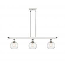 Innovations Lighting 516-3I-WPC-G124-6 - Athens - 3 Light - 36 inch - White Polished Chrome - Cord hung - Island Light