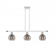  516-3I-WPC-G556-6SM - Rochester - 3 Light - 36 inch - White Polished Chrome - Cord hung - Island Light