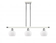  516-3I-WPC-G91 - Fenton - 3 Light - 36 inch - White Polished Chrome - Cord hung - Island Light