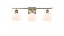  516-3W-AB-G121-6-LED - Athens - 3 Light - 26 inch - Antique Brass - Bath Vanity Light