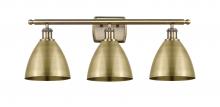  516-3W-AB-MBD-75-AB - Bristol - 3 Light - 28 inch - Antique Brass - Bath Vanity Light