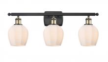  516-3W-BAB-G461-6 - Norfolk - 3 Light - 26 inch - Black Antique Brass - Bath Vanity Light