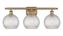 Innovations Lighting 516-3W-BB-G122C-8CL - Athens - 3 Light - 28 inch - Brushed Brass - Bath Vanity Light