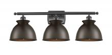  516-3W-OB-M14-OB - Adirondack - 3 Light - 28 inch - Oil Rubbed Bronze - Bath Vanity Light