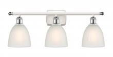  516-3W-WPC-G381 - Castile - 3 Light - 26 inch - White Polished Chrome - Bath Vanity Light