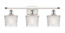  516-3W-WPC-G402 - Niagara - 3 Light - 27 inch - White Polished Chrome - Bath Vanity Light