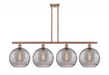 Innovations Lighting 516-4I-AC-G1213-12SM - Athens Deco Swirl - 4 Light - 50 inch - Antique Copper - Cord hung - Island Light