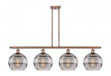 Innovations Lighting 516-4I-AC-G556-10SM - Rochester - 4 Light - 48 inch - Antique Copper - Cord hung - Island Light