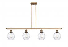  516-4I-BB-G362 - Waverly - 4 Light - 48 inch - Brushed Brass - Cord hung - Island Light