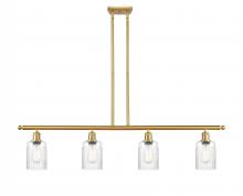  516-4I-SG-G342 - Hadley - 4 Light - 48 inch - Satin Gold - Cord hung - Island Light