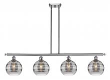 Innovations Lighting 516-4I-SN-G556-8SM - Rochester - 4 Light - 48 inch - Brushed Satin Nickel - Cord hung - Island Light