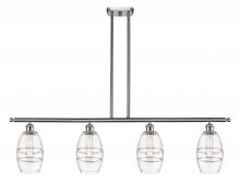  516-4I-SN-G557-6CL - Vaz - 4 Light - 48 inch - Brushed Satin Nickel - Cord hung - Island Light