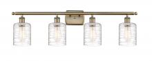 Innovations Lighting 516-4W-AB-G1113-LED - Cobbleskill - 4 Light - 35 inch - Antique Brass - Bath Vanity Light