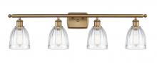 Innovations Lighting 516-4W-BB-G442 - Brookfield - 4 Light - 36 inch - Brushed Brass - Bath Vanity Light