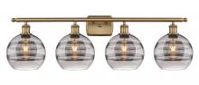  516-4W-BB-G556-8SM - Rochester - 4 Light - 38 inch - Brushed Brass - Bath Vanity Light