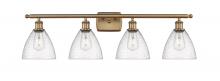 Innovations Lighting 516-4W-BB-GBD-754-LED - Bristol - 4 Light - 38 inch - Brushed Brass - Bath Vanity Light