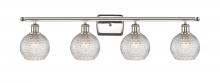  516-4W-PN-G122C-6CL - Athens - 4 Light - 36 inch - Polished Nickel - Bath Vanity Light