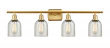  516-4W-SG-G259 - Caledonia - 4 Light - 35 inch - Satin Gold - Bath Vanity Light