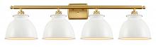  516-4W-SG-M14-W - Adirondack - 4 Light - 38 inch - Satin Gold - Bath Vanity Light