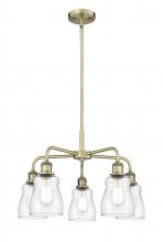  516-5CR-AB-G392 - Ellery - 5 Light - 23 inch - Antique Brass - Chandelier